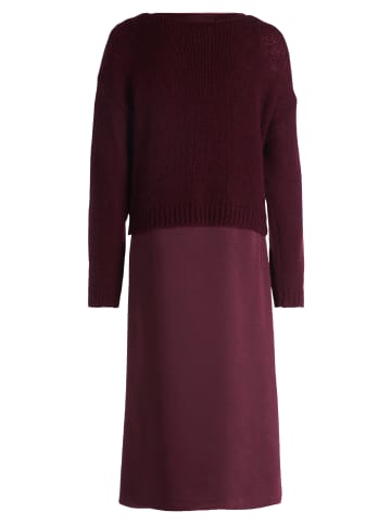 Vera Mont Casual-Kleid zweiteilig in Burgundy Grape