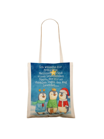Mr. & Mrs. Panda Tasche Winterzeit Heilige drei Könige Design mi... in Weiß