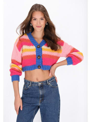 myMo Cardigan in pink multicolor