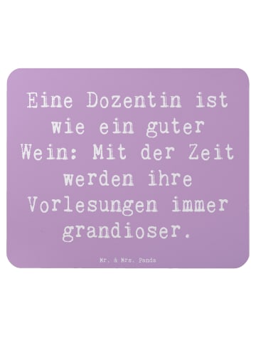 Mr. & Mrs. Panda Mousepad Spruch Dozentin Genuss mit Spruch in Lavendeltraum