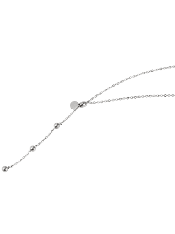 Adeliás Damen Halskette – Ankerkette aus Edelstahl 43+5 in silber