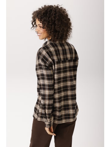 Aniston CASUAL Hemdbluse in hellbeige-schwarz-braun-hellbraun