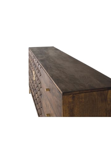 Giner y Colomer Anspruchsvolles Sideboard aus Mangoholz und Metall in Brown
