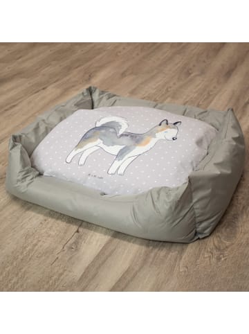 Mr. & Mrs. Panda Hundekorb Siberian Husky Lebensretter ohne Spruch in Grau Pastell