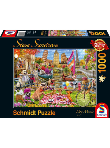 Schmidt Spiele Hundewahnsinn. 1.000 Teile | Erwachsenenpuzzle Steve Sundram - Mania