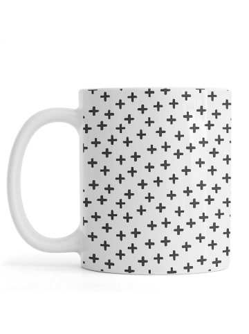 Juniqe Tasse "Cross" in Schwarz & Weiß