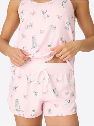 P.J. Salvage Pyjamashorts Butterfly Grove in Rosa