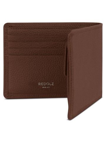 Redolz Leather Essentials QF Geldbörse RFID Leder 11,5 cm in cognac