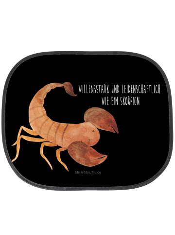 Mr. & Mrs. Panda Sonnenschutz Sternzeichen Skorpion mit Spruch in Schwarz