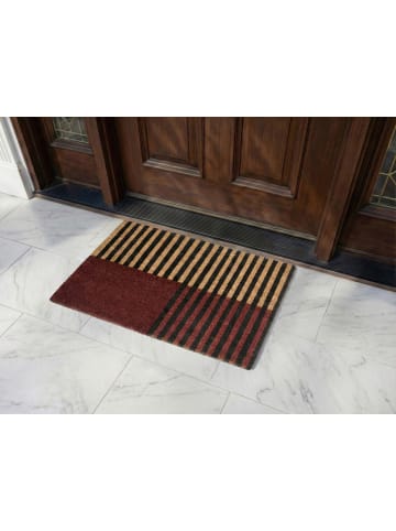 Beliani Fußmatte TUKSUK in Braun/Beige - (W) 45 x (L) 75 cm