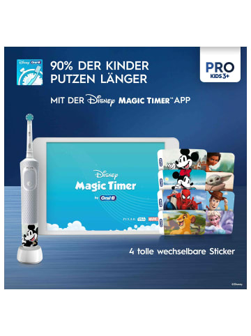 Oral-B Elektrische Kinderzahnbürste "Vitality Pro 103 Kids" Disney SE in Weiß