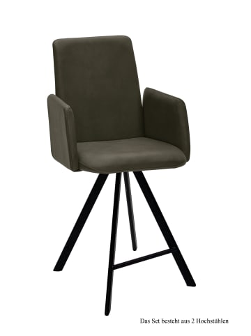 58 aufm Kessel THEKENSTUHL (2er-Set) Deerdre 52x109x60 Schwarz/Natur