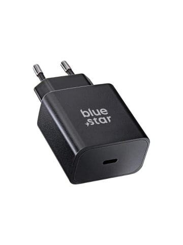 BlueStar Reiseladegerät Typ C + Kabel Typ C auf Typ C PD QC4.0 3A 25W in Schwarz