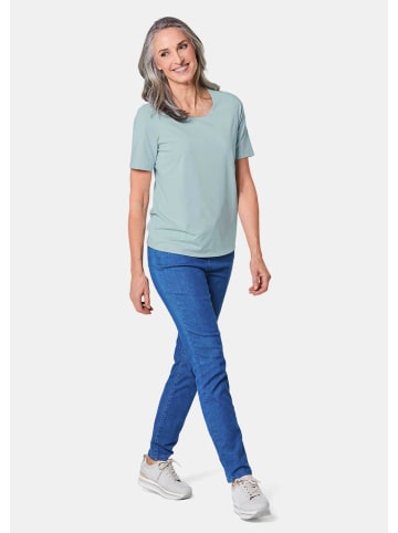 GOLDNER Kurzgröße:  Shirt Gepflegtes Shirt in formstabiler Ware in bleu