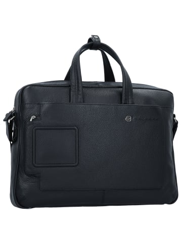 Piquadro Aktentasche Leder 44 cm Laptopfach in black