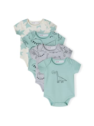 Minoti 4er. Set: Kurzarmbody 24babypack2 in mint