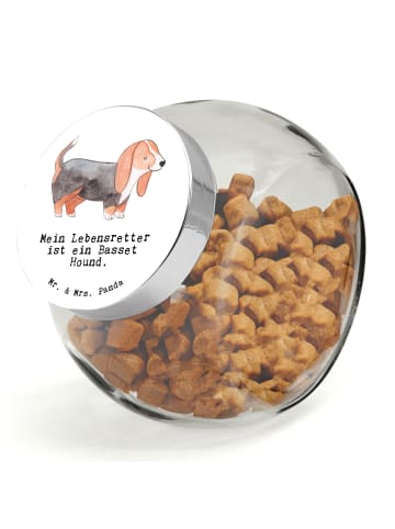 Mr. & Mrs. Panda Dose Basset Hound Lebensretter mit Spruch in Weiß