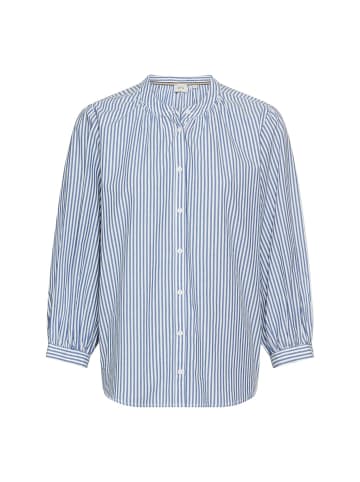 Camel Active Bluse aus reiner Baumwolle in Blau gestreift