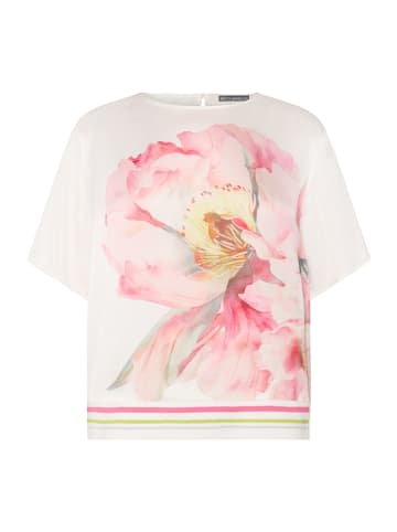 Betty Barclay Schlupfbluse mit Rippbündchen in Patch Cream/Rosé