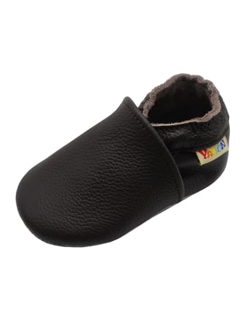 Yalion Baby Krabbelschuhe aus Leder, weiche Lauflernschuhe mit rutschfester Sohle 