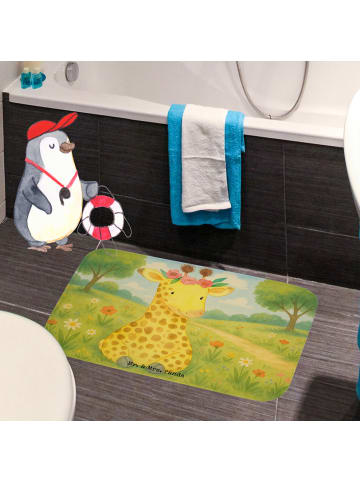 Mr. & Mrs. Panda Badvorleger Giraffe Blumenkranz Design ohne Spruch in Weiß