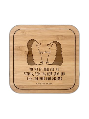 Mr. & Mrs. Panda Untersetzer quadratisch Igel Liebe mit Spruch in Transparent