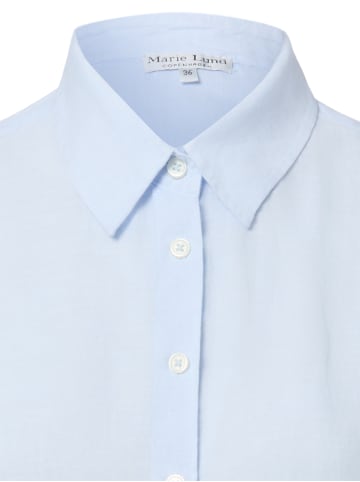 Marie Lund Leinenbluse Rihab in blau - 0056