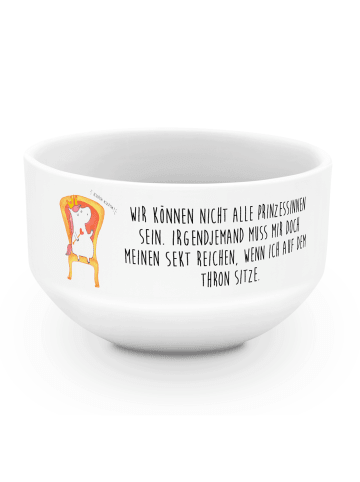 Mr. & Mrs. Panda Schüssel Einhorn Prinzessin mit Spruch in Weiß