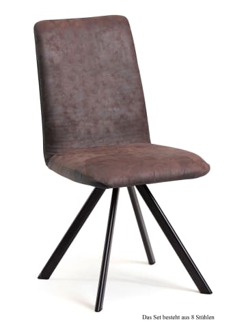 58 aufm Kessel ESSZIMMERSTUHL drehbar (8er-Set) Denny 47x92x60 Schwarz/Braun
