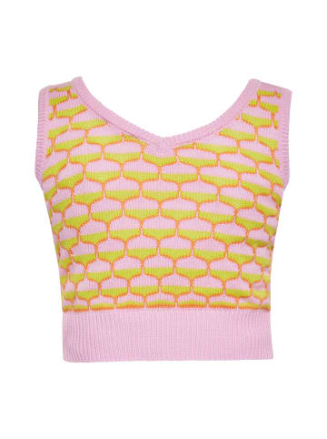 Swirly Damen Pullunder in Pink Limone Orange