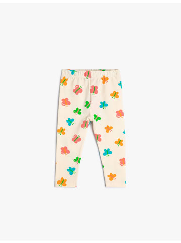 KOTON Leggings in Beige Gemustert