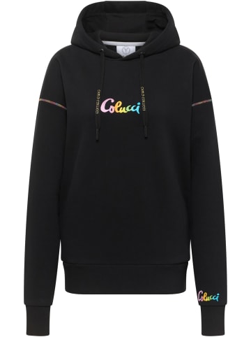 Carlo Colucci Hoodie ohne Reißverschluss Derna in Schwarz