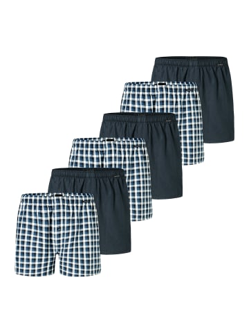 Schiesser Boxershorts Web in Blau / dunkelblau