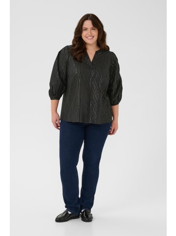 KAFFE curve Bluse langarm KCluisa Regular fit in Black Deep