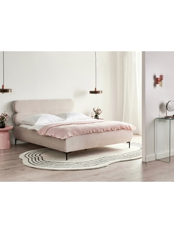 Beliani Doppelbett LESSAY in Beige/Schwarz - (W) 175 x (H) 103 x (L) 213 cm