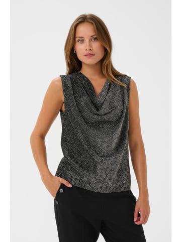 Kaffe Ärmellose Bluse KArikka Regular fit in Silver Metallic Glitter