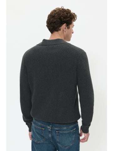 Matinique Strickpullover MAkollo Gerade Passform in Dark Grey Melange