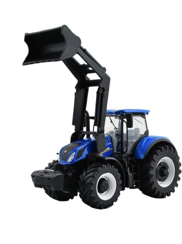 Bburago Traktor - New Holland T7.315 mit Frontlader (10cm) in blau