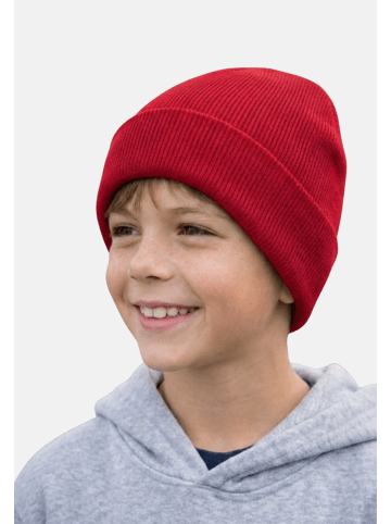 Yuhu Warme Kindermütze aus Strick für Jungen & Mädchen in Rot