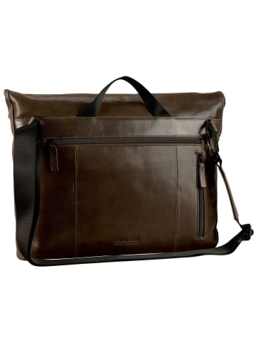 Leonhard Heyden Porto Messenger Leder 38 cm in graubraun