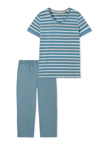 Schiesser Pyjama Casual Essentials in blaugrau