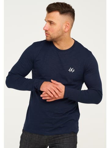 Jack & Jones Langarmshirt mit Logo - JCORISE INFINITY TEE LS CREW NECK in Navy Blazer