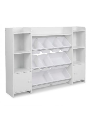 relaxdays Kinderregal in Weiß - (B)139 x (H)94 x (T)30 cm