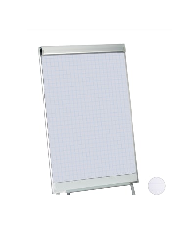 relaxdays Flipchartpapier Kariert in Weiß - 50 Blatt