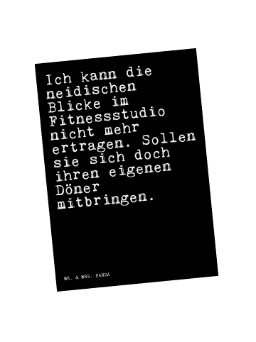 Mr. & Mrs. Panda Postkarte Ich kann die neidischen... mit Spruch in Schwarz