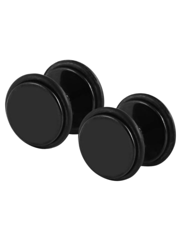 Adeliás Unisex Ohrringe – Ohrstecker aus Edelstahl in schwarz