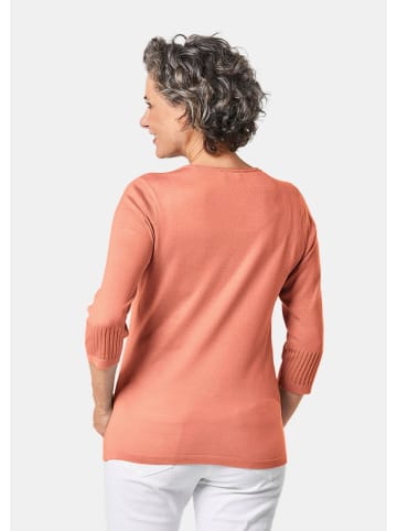 GOLDNER Gepflegter Ajour-Pullover mit femininen Durchbrüchen in melone