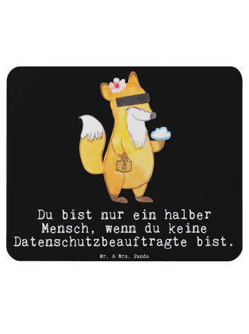 Mr. & Mrs. Panda Mauspad Datenschutzbeauftragte Herz mit Spruch in Schwarz