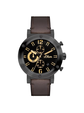 s.Oliver Quarzuhr SO-15159-LCR in schwarz