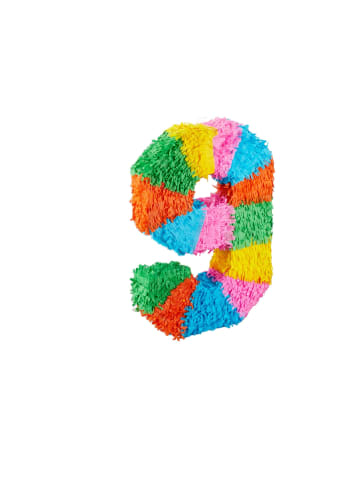 relaxdays 4tlg. Pinata Set "Zahl 9" in Bunt